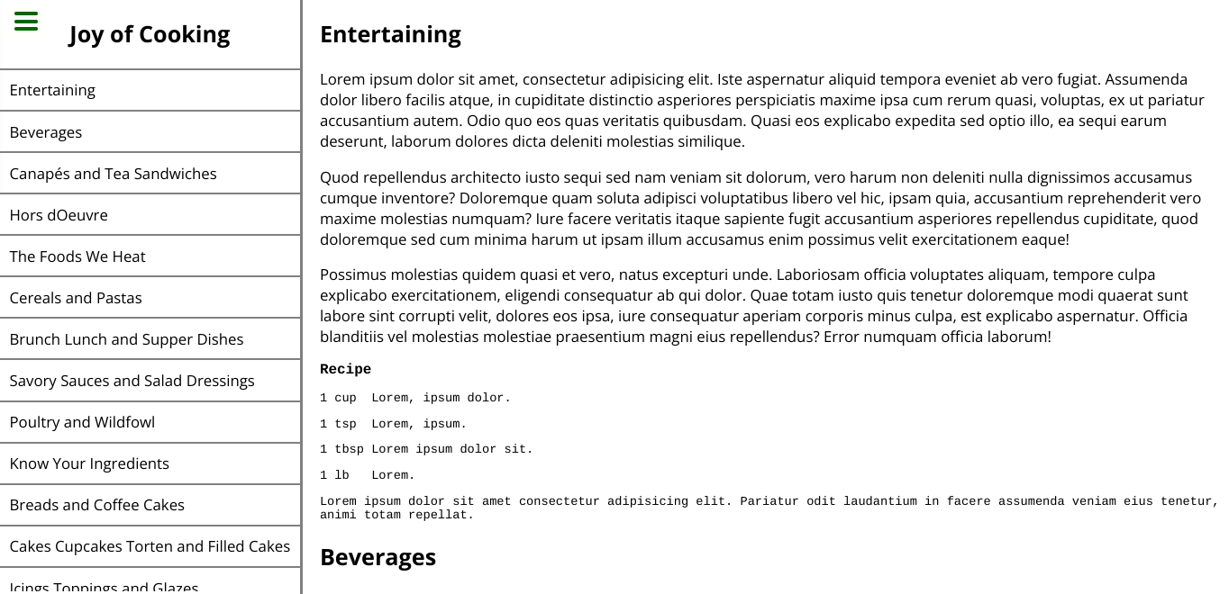 screenshot of technical documentation page